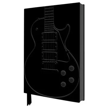 Umění Exquisit Premium Notizbuch DIN A5: Gibson Les Paul, Black Guitar - Flame Tree