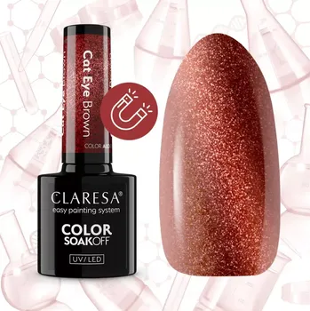 Lak na nehty Gel lak CLARESA® CAT EYE BROWN, 5g