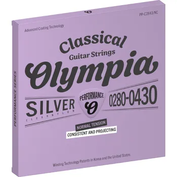 Struna pro kytaru a smyčcový nástroj Olympia PP-C2843/NC Nylonové struny pro klasickou kytaru