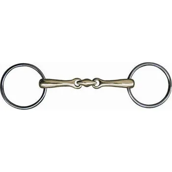 Udidlo pro koně Udidlo stihlo HKM Bradoon argentan dvakrát lomené 155mm/14mm