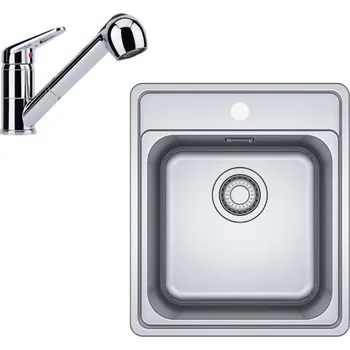 Nerezový dřez Franke Sety - Kuchyňský set N89, nerezový dřez BCX 610-42 a baterie FC 9547.031, chrom 101.0700.672