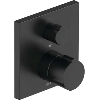 Vodovodní baterie Duravit C.1 - Sprchová termostatická baterie pod omítku, matná černá C14200015046