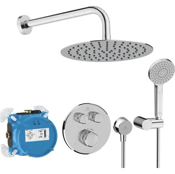 Sprchový set Ideal Standard CeraTherm Navigo - Sprchový set s termostatem pod omítku, s tělesem, 3 proudy, průměr 25 cm, chrom A7771AA