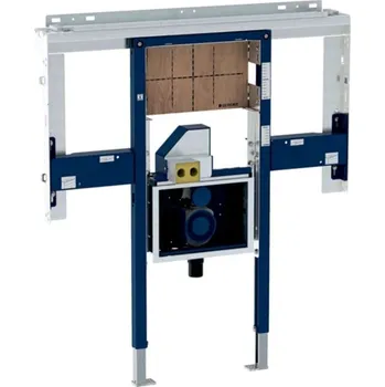 WC sada Geberit Duofix - Předstěnová instalace pro umyvadlo Geberit ONE 75 cm, pro nástěnnou armaturu, podomítkový sifon a prvek Clou, na výšku místnosti 111.081.00.1