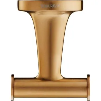 Držák na ručník Duravit Starck T - Dvojháček, kartáčovaný bronz 0099300400