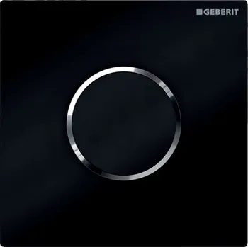 Splachovací tlačítko Geberit Splachovací systémy - Elektronické ovládání splachování pisoárů typ 10, bateriové napájení, černá/chrom 116.035.KM.1