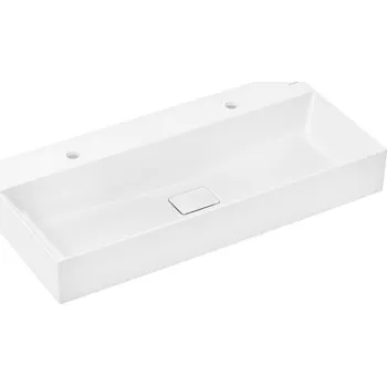 Umyvadlo Hansgrohe Xevolos E - Umyvadlo 100x48 cm, bez přepadu, 2 otvory pro baterii, SmartClean, bílá 61111450