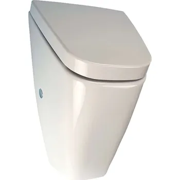 Pisoár Sanela Keramika - Pisoár Villa s víkem, s radarovým splachovačem, zadní přívod vody, bateriové napájení 6 V, SoftClose, Bluetooth, bílá SLP 37RB