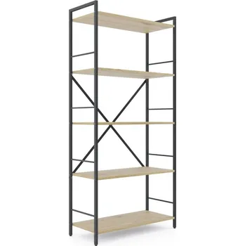 regál Policový regál LOFT 170x80x35 5 polic Dub-Antracit