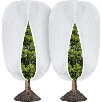 Zahradní dekorace 2 velké zimní pytle na ochranu rostlin - 2x2,4m kryty rostlin - Kryty rostlin proti mrazu se zipem