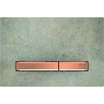 Splachovací tlačítko Geberit Sigma50 - Ovládací tlačítko pro 2 množství splachování, dekor betonu/červené zlato 115.670.JV.2