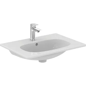 Umyvadlo Ideal Standard Tesi - Umyvadlo nábytkové 63x45 cm, s přepadem, otvor pro baterii, matná bílá T3510V1