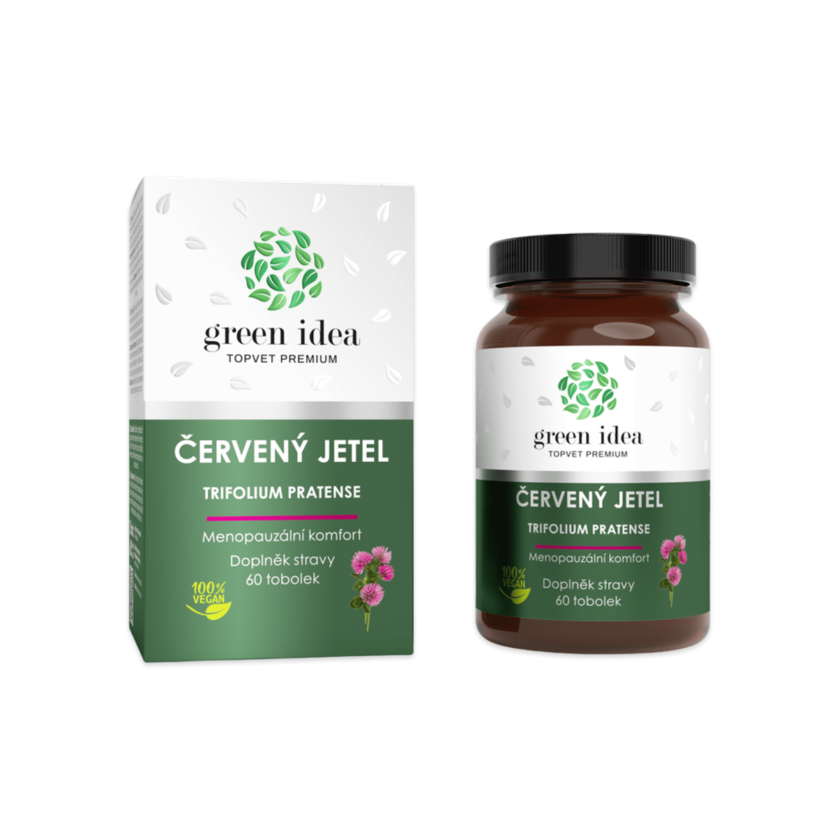 Green idea Červený jetel - tobolky 60 ks