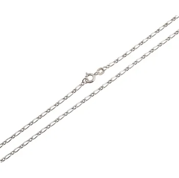 Řetízek Stříbrný řetízek Figaro, 44 cm, rhodiovaný, Ag 925