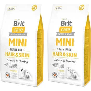 BRIT CARE Mini Grain-Free Hair&Skin 2x7kg SLEVA 3%
