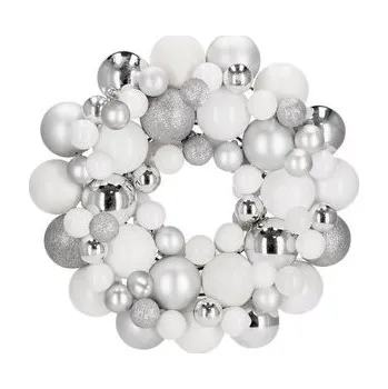 Vánoční věnec stříbrný 34 cm CA1390