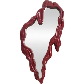Zrcadlo Nástěnné zrcadlo FLUIDUM 150 CM červené