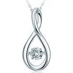 MN414 Stříbrný náhrdelník s moissanitem