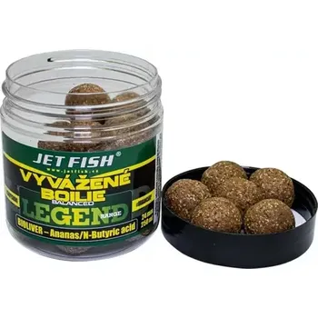 Boilies Jet Fish Vyvážené boilie Legend Bioliver + Ananas/N-Butyric 250ml 20mm (000367)