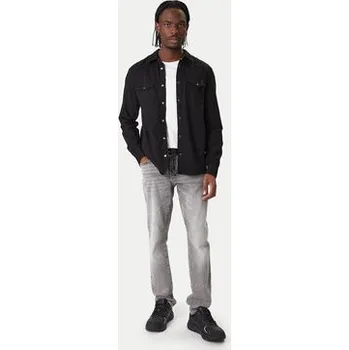 Pánská košile Tommy Jeans džínová košile Western DM0DM22432 Černá Relaxed Fit XXL