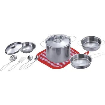 Hračka Kovová sada nádobí s příslušenstvím 11 ks