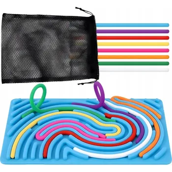 Hračka pro nejmenší SENZORICKÁ HRAČKA SILIKONOVÁ VZDĚLÁVACÍ ADHD AUTISMUS + TAŠKA SADA