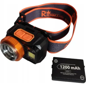 Čelovka ČELOVKA AKU/3xAAA USB 400LM 5W CREE XPG + 120LM 3W COB ZOOM SENZOR