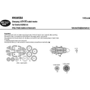 Plastikový model New Ware 1/48 Mask Shenyang J-5 BASIC (KIN 48164)