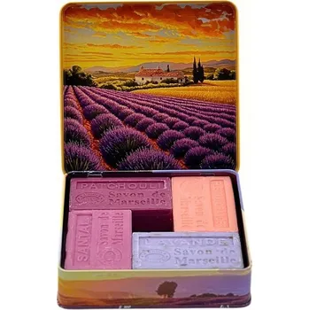 Obraz Sada marseillského mýdla – Pačuli, Pomeranč, Levandule a santalové dřevo