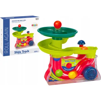 Hračka pro nejmenší Fontána Skluzavka pro Kuličky Míčky Zvuky Barevná