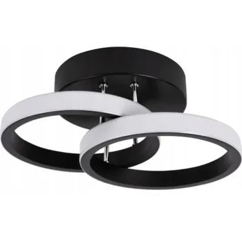 ZÁVĚSNÉ STROPNÍ SVÍTIDLO SVÍTIDLO LED STROPNÍ SVÍTIDLO 2 KRUHY 25 CM TEPLÁ BARVA