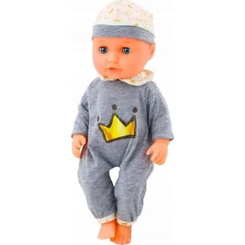 Panenka Panenka Miminko v šedém pyžamu čůrá zvuky Dudlík z lahvičky