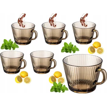 Sklenice na kávu a čaj Domosfera 410 ml 6 ks