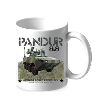 Hrnek Striker znak AČR transportér Pandur 8x8 - bílý
