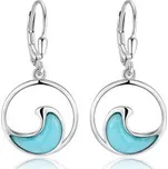 NB-3654 Stříbrné náušnice s larimarem