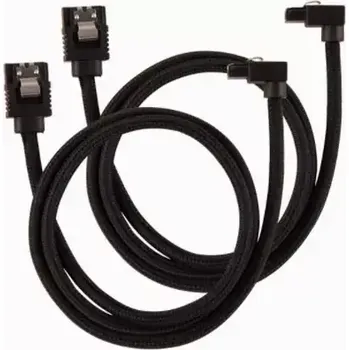 Kabel do PC Corsair Premium Sleeved SATA 6Gbps kabel lomený 60cm černá (2ks) (CC-8900282)