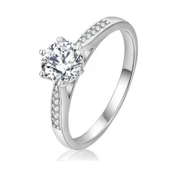 Prsten AN0011-54 Stříbrný zásnubní prsten moissanit