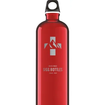 Láhev Sigg Swiss Culture láhev na pití 1 l, mountain red, 8744.70
