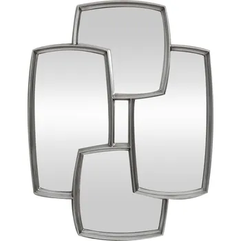 Zrcadlo Nástěnné zrcadlo QUADRA 90 CM stříbrné