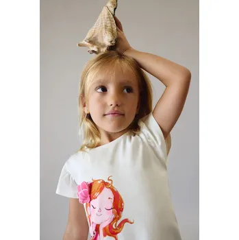 Dívčí tričko Dětské tričko Mayoral 3007.6E.Mini.PPY2 bílá 00A, vel. 110