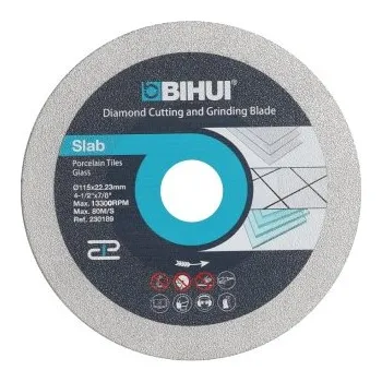 Řezný kotouč BIHUI SLAB kotouč diamantový 115x1x30x22,23mm řezání/broušení sklo, keramika, žula