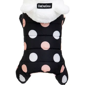 Obleček pro psa Zimní zateplený overal s kapucí pro psa Velikost: XXL