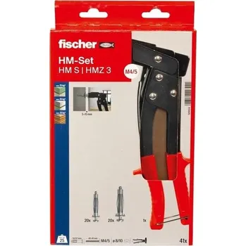 Fischer - Sada sestávající z jedněch kleští a 40 kovových hmoždinek pro dutá tělesa HM