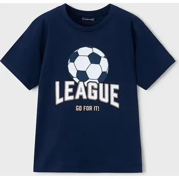 Dětské bavlněné tričko Mayoral 3074.5G.Mini.PPY2 námořnická modř 59X, vel. 134