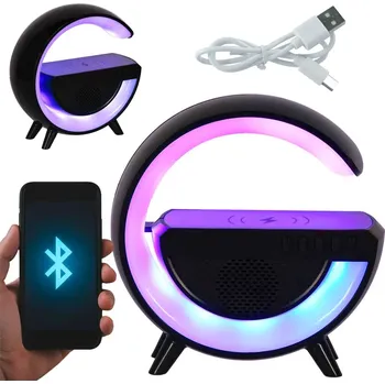 Lampička KIK LED lampička s indukční nabíječkou černá