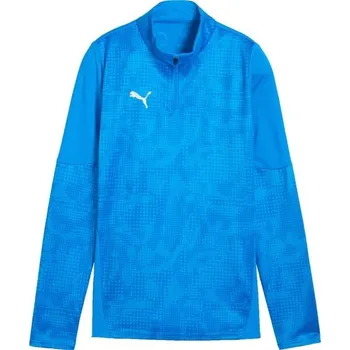 Dámské oblečení Dámská sportovní mikina Puma TEAMCUP TRAINING 1/4 ZIP TOP W S Modrá, Bílá