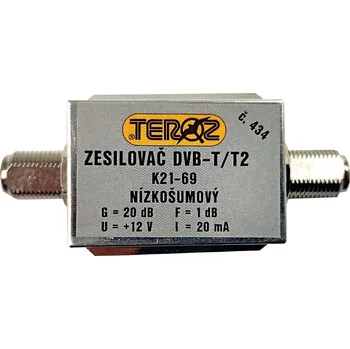 Anténní zesilovač anténní zesilovač DVB-T / DVB-T2 20dB TEROZ č.434 F