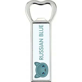 Otvírák Ruská modrá kočka - otvírák s grafikou a nápisem značky Art-Dog