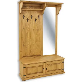 Předsíňová stěna se zrcadlem GR703 povrchová úprava - včelí vosk Přírodní včelí vosk