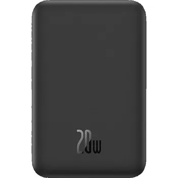 Powerbanka Magnetická mini powerbanka Baseus 5000mAh, USB-C 20W (černá)